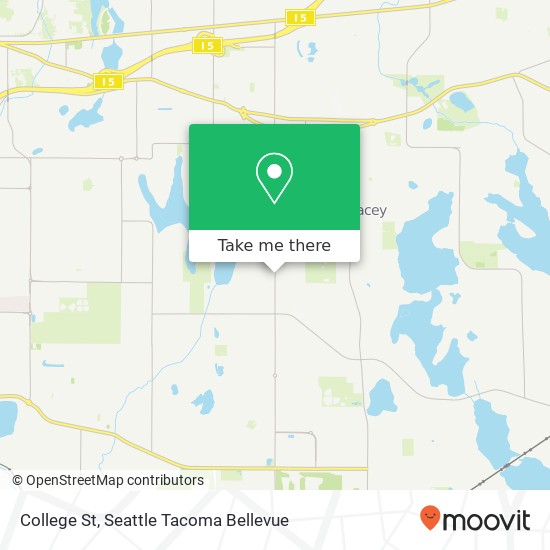 Mapa de College St, Lacey, WA 98503