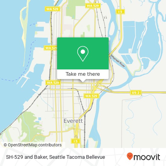 SH-529 and Baker, Everett, WA 98201 map