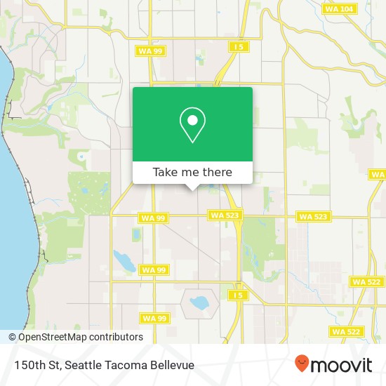 Mapa de 150th St, Shoreline, WA 98133