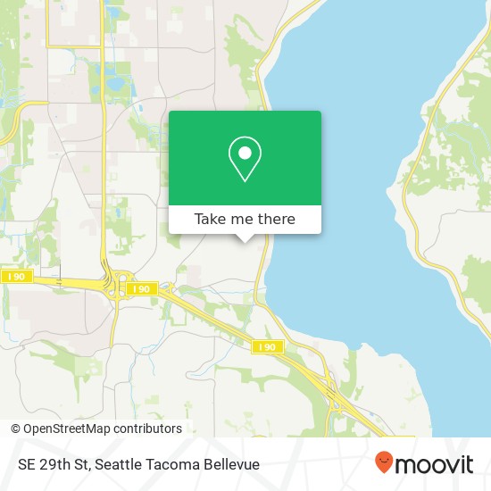 Mapa de SE 29th St, Bellevue, WA 98008