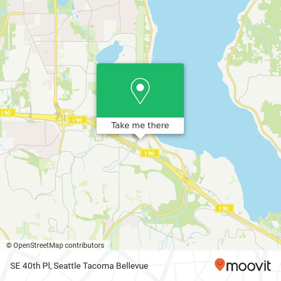Mapa de SE 40th Pl, Bellevue, WA 98008
