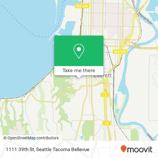 Mapa de 1111 39th St, Everett, WA 98201