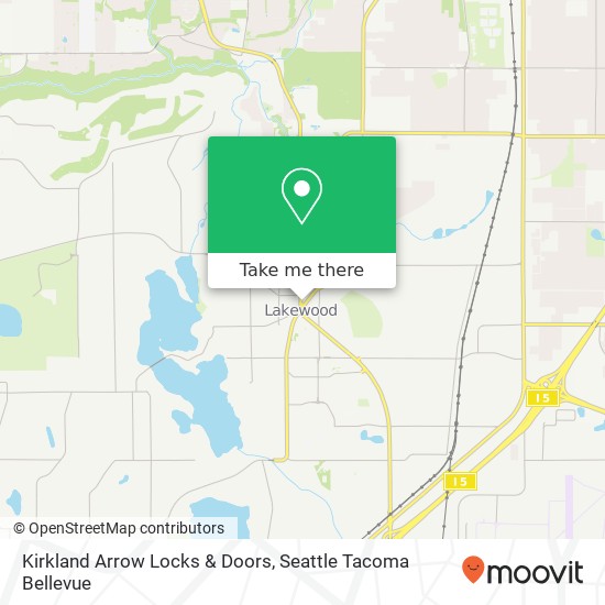 Mapa de Kirkland Arrow Locks & Doors, 9140 Gravelly Lake Dr SW