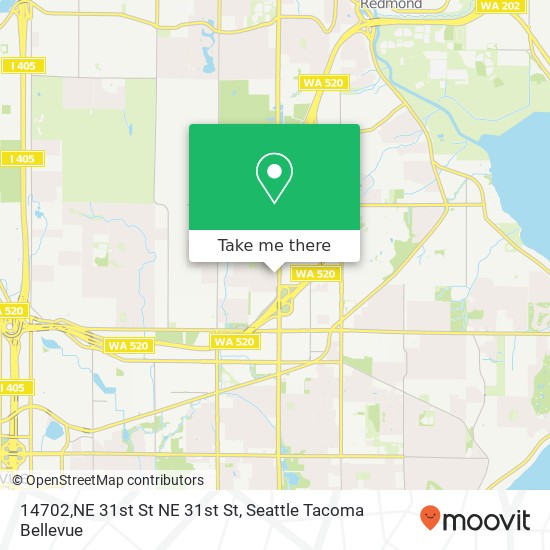 Mapa de 14702,NE 31st St NE 31st St, Bellevue, WA 98007