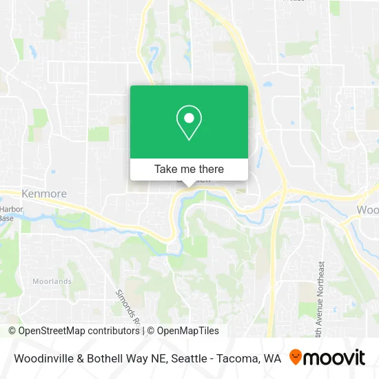Woodinville & Bothell Way NE map