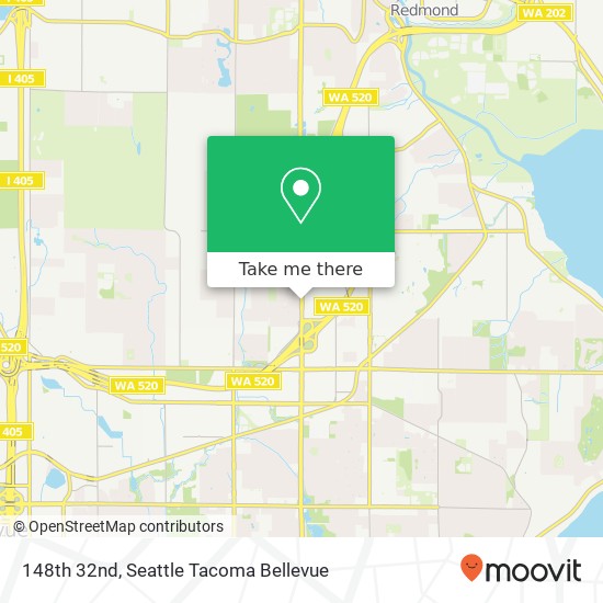 Mapa de 148th 32nd, Bellevue, WA 98007