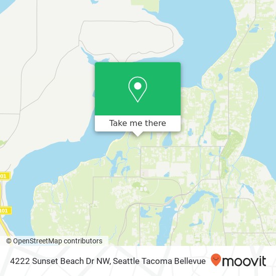 Mapa de 4222 Sunset Beach Dr NW, Olympia, WA 98502