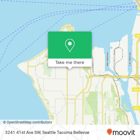 Mapa de 3241 41st Ave SW, Seattle, WA 98116