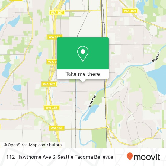 Mapa de 112 Hawthorne Ave S, Pacific, WA 98047