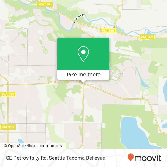 Mapa de SE Petrovitsky Rd, Renton, WA 98058