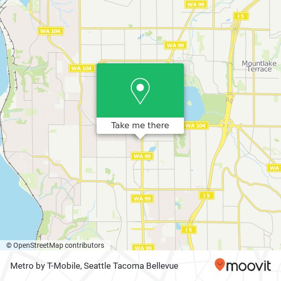 Mapa de Metro by T-Mobile, 20001 Aurora Ave N