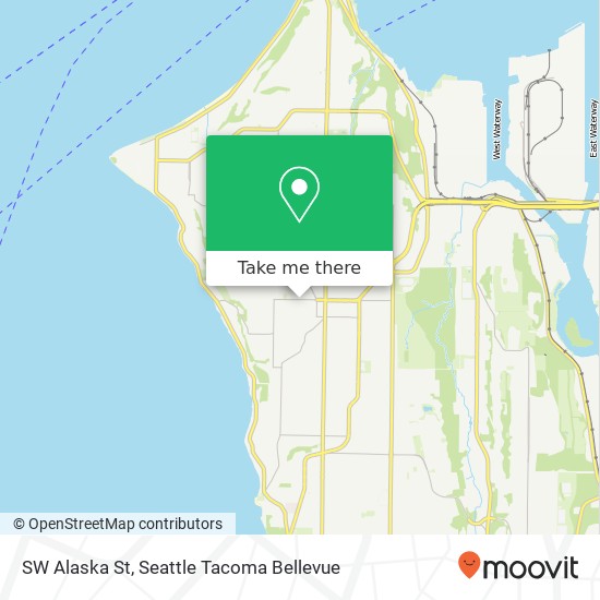 Mapa de SW Alaska St, Seattle, WA 98116