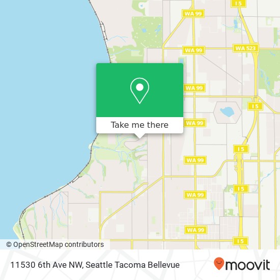 Mapa de 11530 6th Ave NW, Seattle, WA 98177