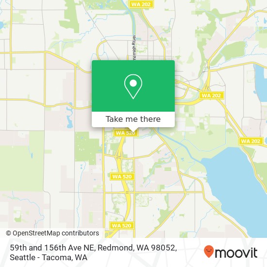 Mapa de 59th and 156th Ave NE, Redmond, WA 98052