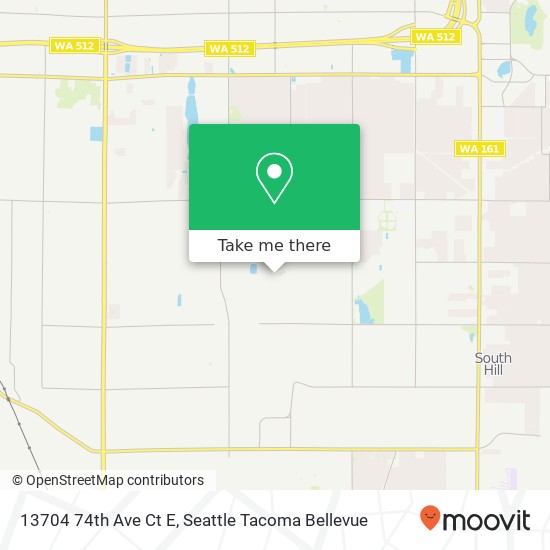 Mapa de 13704 74th Ave Ct E, Puyallup, WA 98373