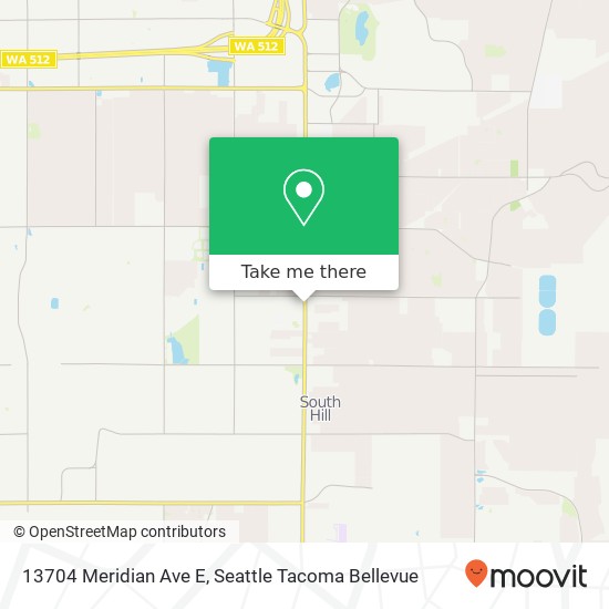 Mapa de 13704 Meridian Ave E, Puyallup, WA 98373