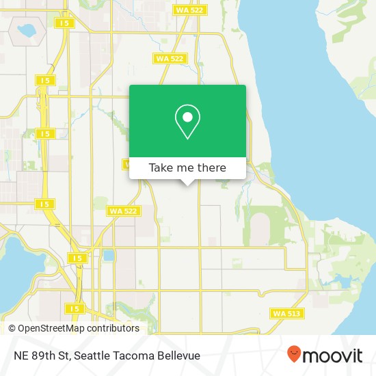 Mapa de NE 89th St, Seattle, WA 98115