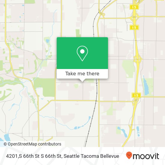 Mapa de 4201,S 66th St S 66th St, Tacoma, WA 98409
