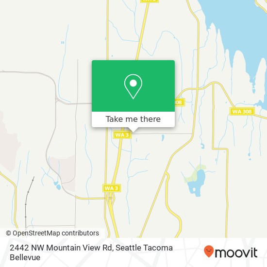 Mapa de 2442 NW Mountain View Rd, Silverdale, WA 98383