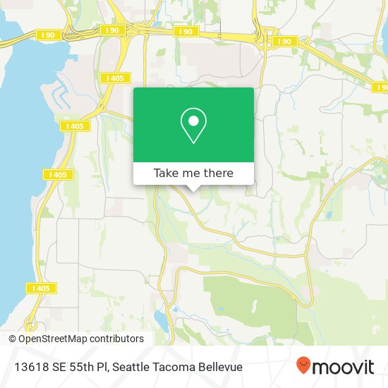 13618 SE 55th Pl, Bellevue, WA 98006 map