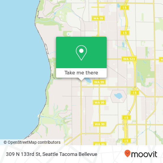 Mapa de 309 N 133rd St, Seattle, WA 98133
