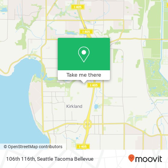 Mapa de 106th 116th, Kirkland, WA 98033