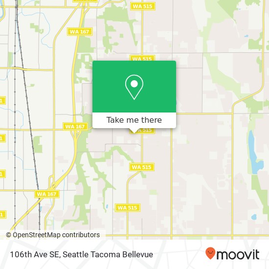 Mapa de 106th Ave SE, Kent, WA 98031