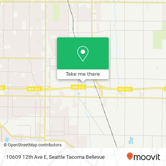 Mapa de 10609 12th Ave E, Tacoma, WA 98445