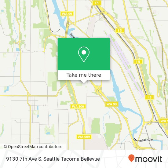 Mapa de 9130 7th Ave S, Seattle, WA 98108