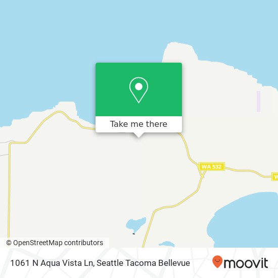 Mapa de 1061 N Aqua Vista Ln, Camano Island, WA 98282