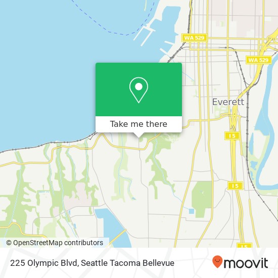 Mapa de 225 Olympic Blvd, Everett, WA 98203