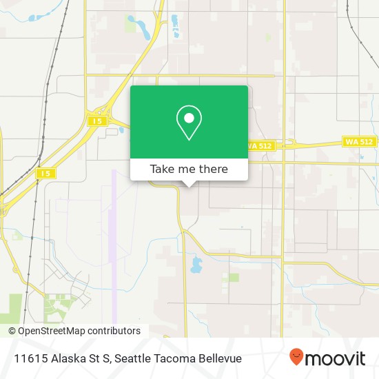 Mapa de 11615 Alaska St S, Tacoma, WA 98444