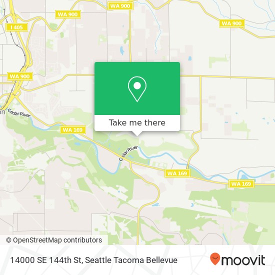 Mapa de 14000 SE 144th St, Renton, WA 98059