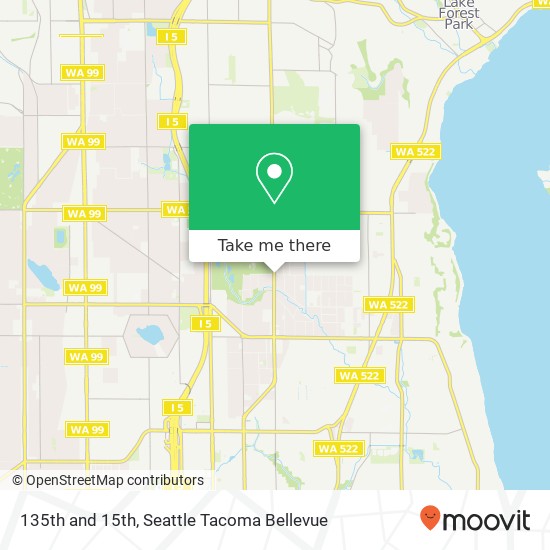 Mapa de 135th and 15th, Seattle, WA 98125