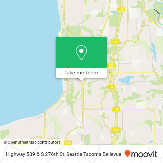 Highway 509 & S 276th St, Des Moines (SEATTLE), WA 98198 map