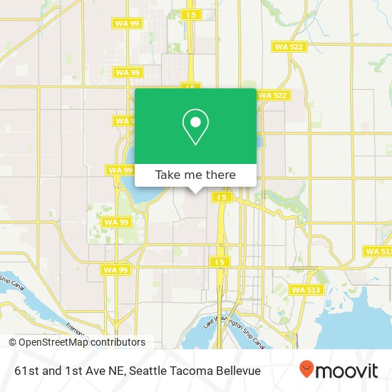 Mapa de 61st and 1st Ave NE, Seattle, WA 98115