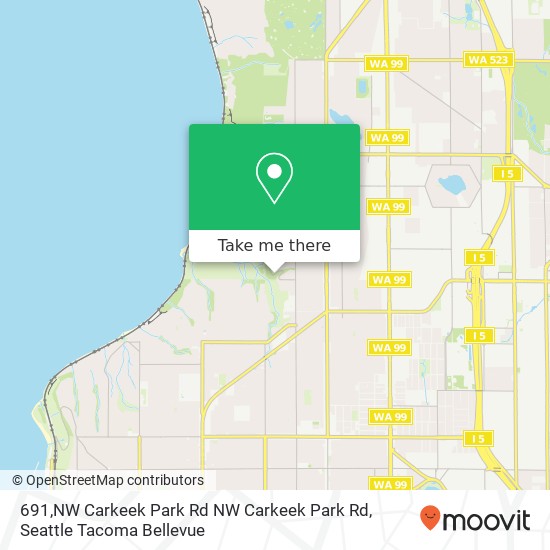 Mapa de 691,NW Carkeek Park Rd NW Carkeek Park Rd, Seattle, WA 98177