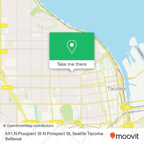 Mapa de 691,N Prospect St N Prospect St, Tacoma, WA 98406