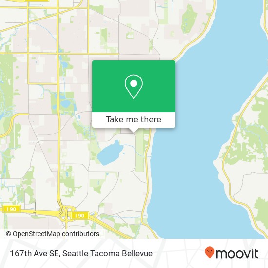 Mapa de 167th Ave SE, Bellevue, WA 98008