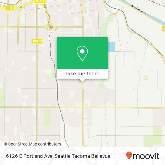 Mapa de 6126 E Portland Ave, Tacoma, WA 98404