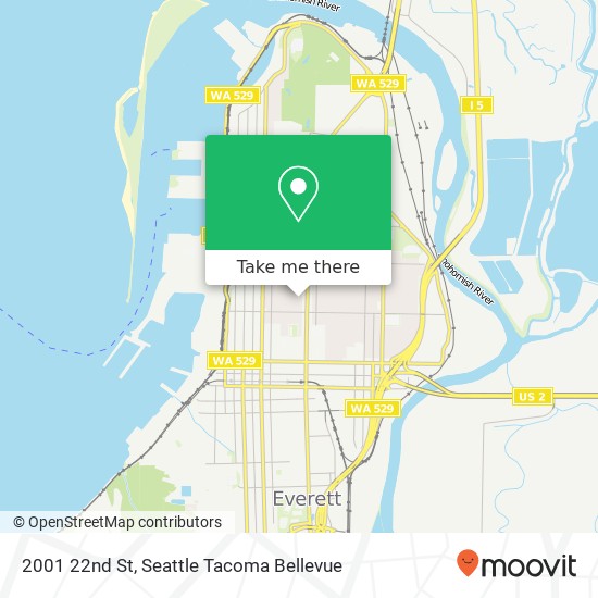 Mapa de 2001 22nd St, Everett, WA 98201