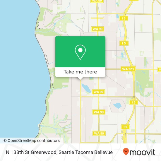 Mapa de N 138th St Greenwood, Seattle, WA 98133