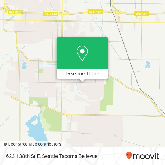 Mapa de 623 138th St E, Tacoma, WA 98445