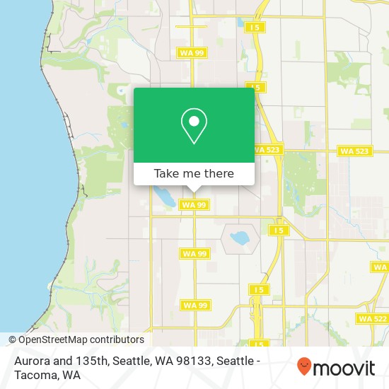 Mapa de Aurora and 135th, Seattle, WA 98133