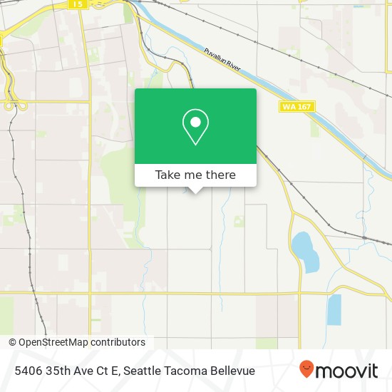 Mapa de 5406 35th Ave Ct E, Tacoma, WA 98443