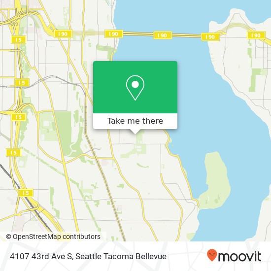 Mapa de 4107 43rd Ave S, Seattle, WA 98118