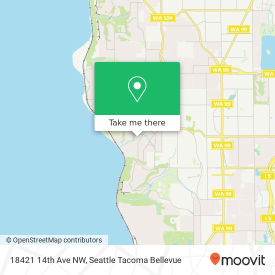 Mapa de 18421 14th Ave NW, Shoreline, WA 98177