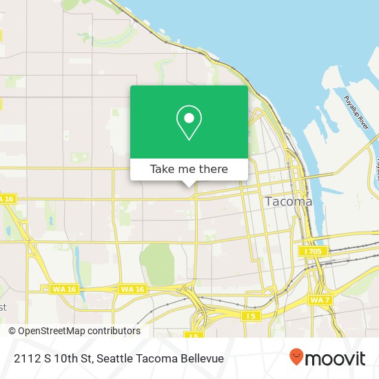 Mapa de 2112 S 10th St, Tacoma, WA 98405