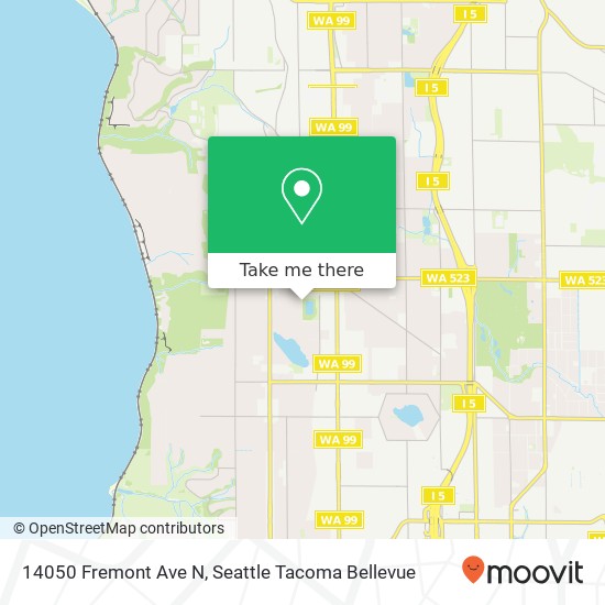 Mapa de 14050 Fremont Ave N, Seattle, WA 98133