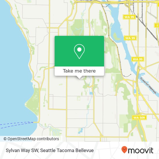 Mapa de Sylvan Way SW, Seattle, WA 98106